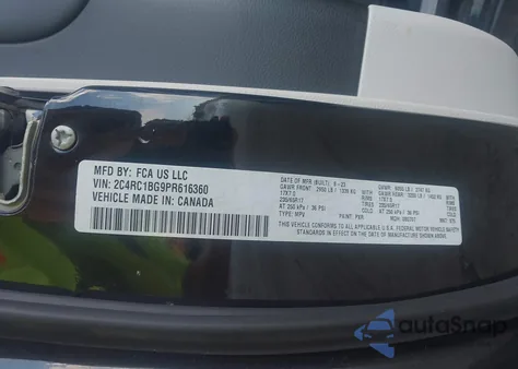 2023 Chrysler Pacifica Touring L from USA, damaged, VIN 2C4RC1BG9PR616360